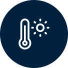 Icône thermomètre et soleil.
