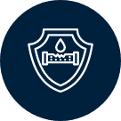 Icône de protection contre les fuites d'eau.